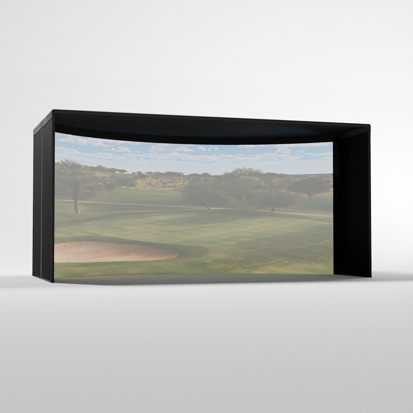 Curved Golf Simulator Enclosure Kit with Impact Screen
