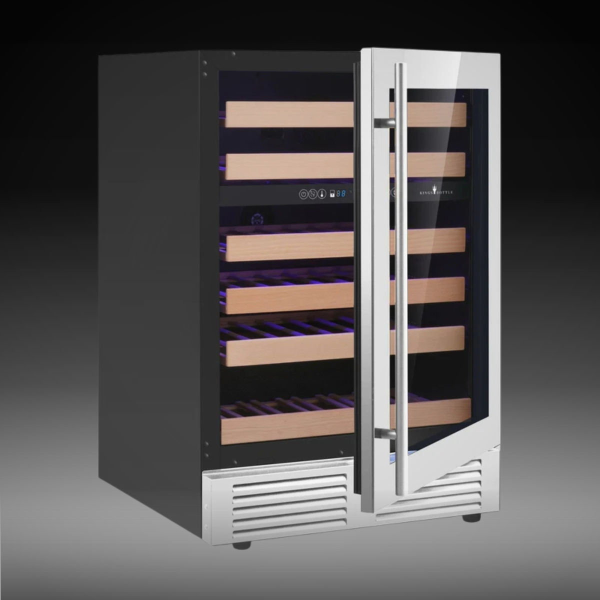 24-Inch Under-Counter Dual Zone Wine Cooler with Low-E Glass Door