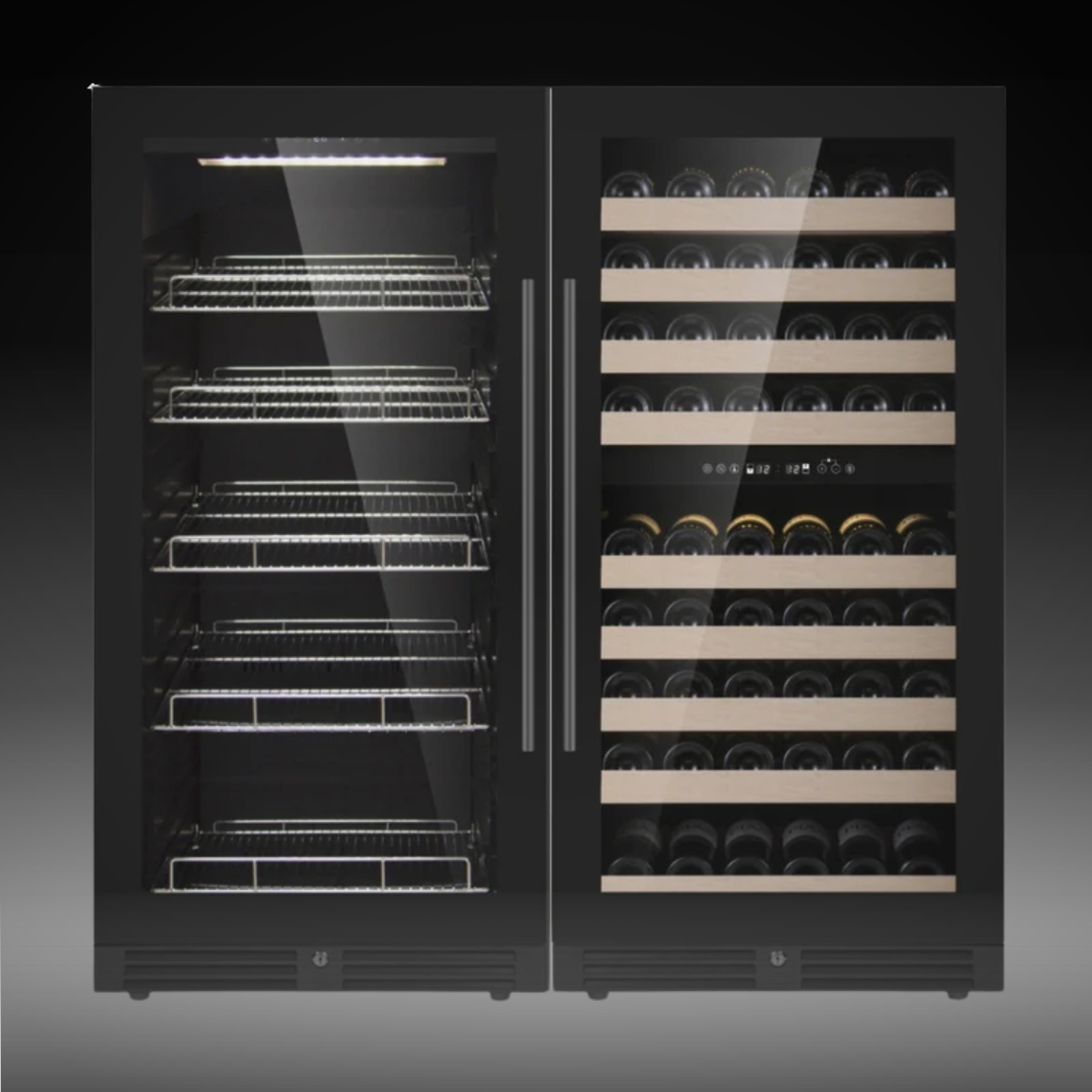 47" High Wine & Beverage Refrigerator Combo with Triple Temp. Zones