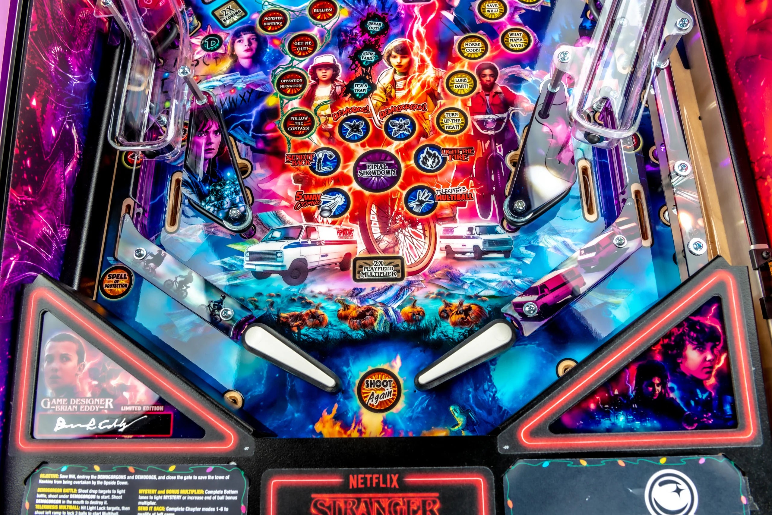 Stranger Things Pinball Machine Stern Pro Premium LE