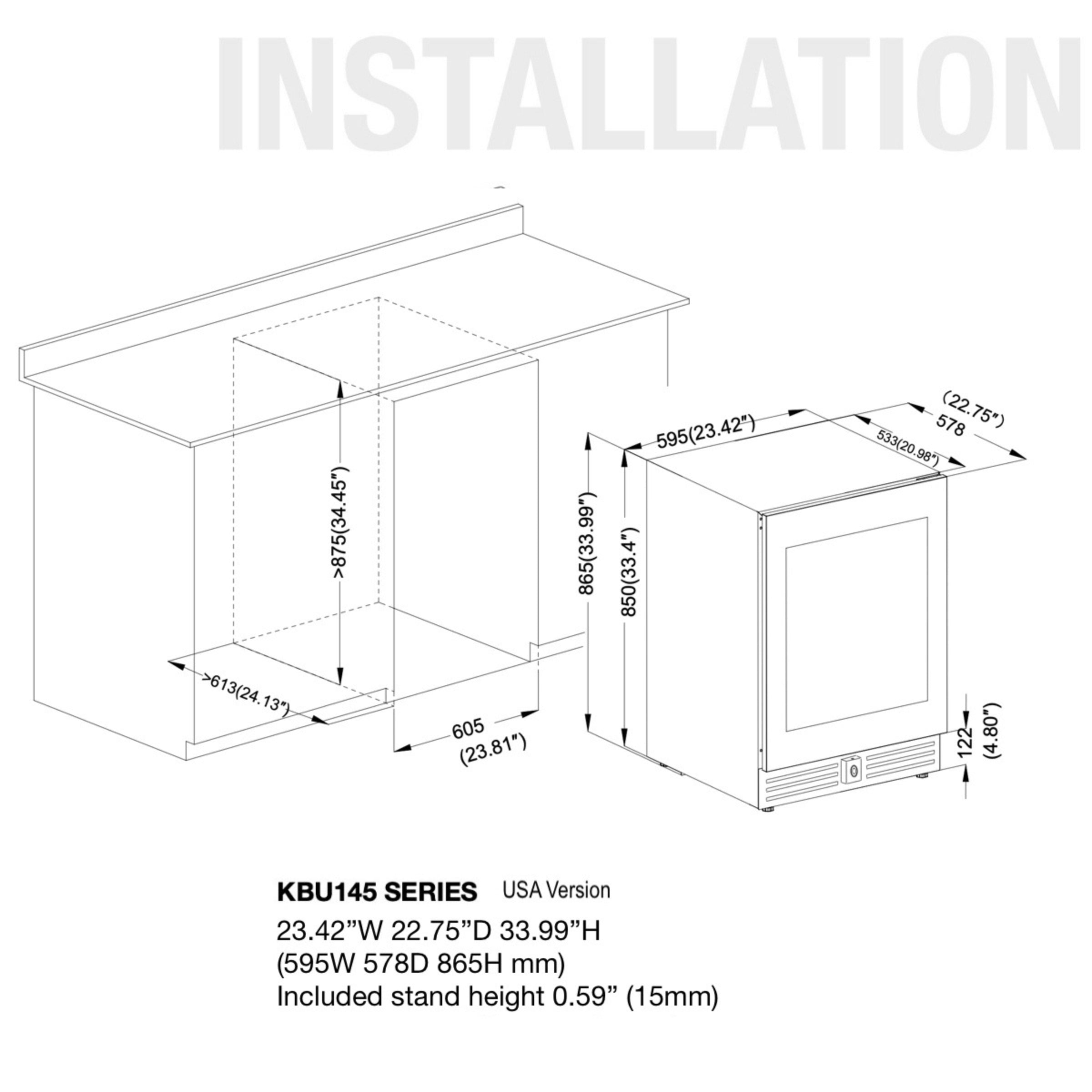 24-Inch Beverage Refrigerator