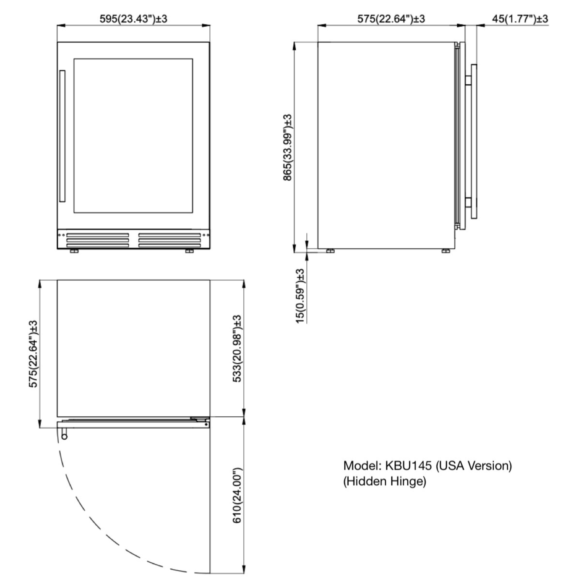 24-Inch Beverage Refrigerator