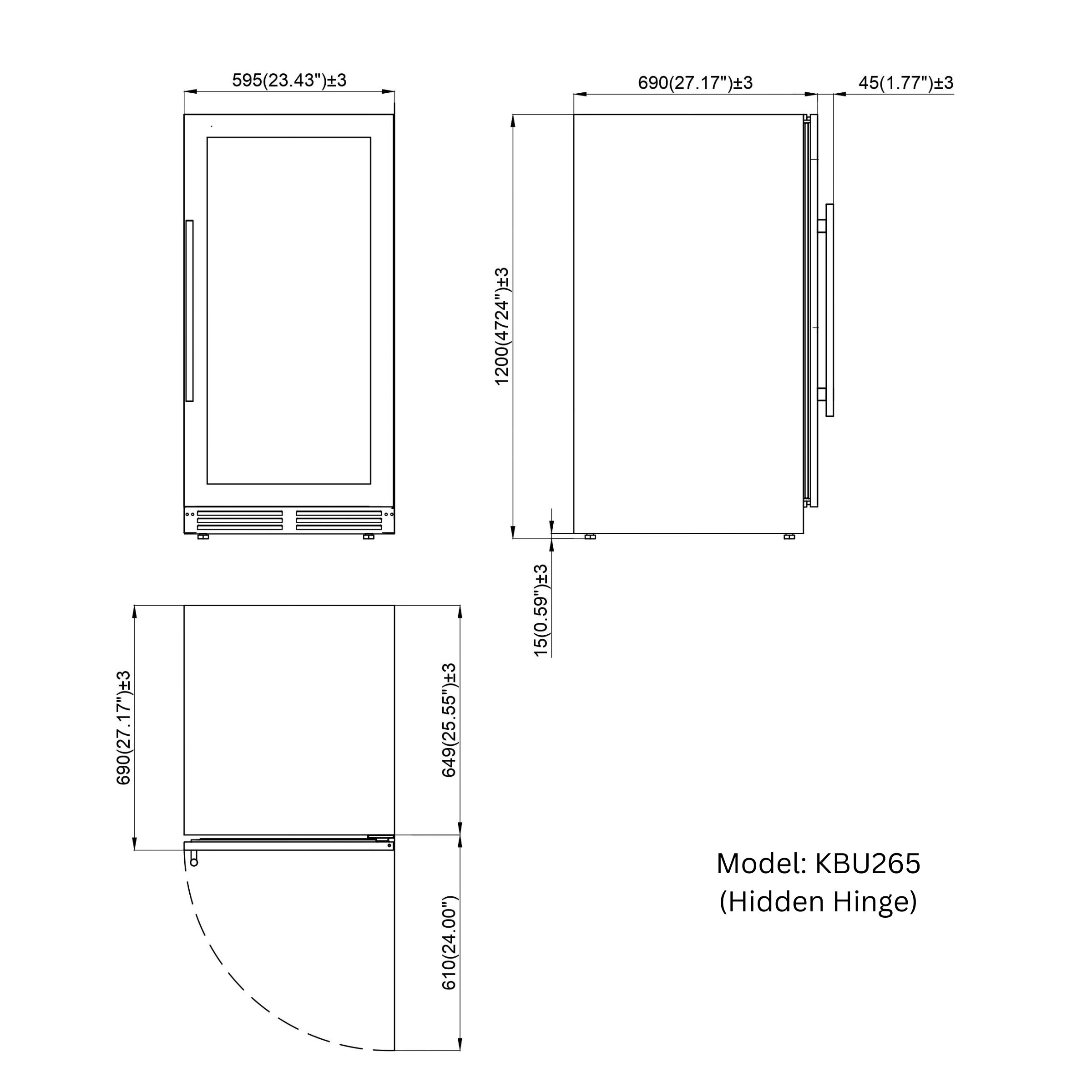 47-Inch Upright Dual-Zone Wine & Beverage Center