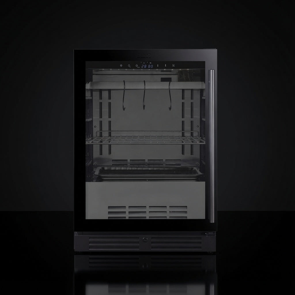 24″ Glass‑Door Meat Aging Fridge (Compact)