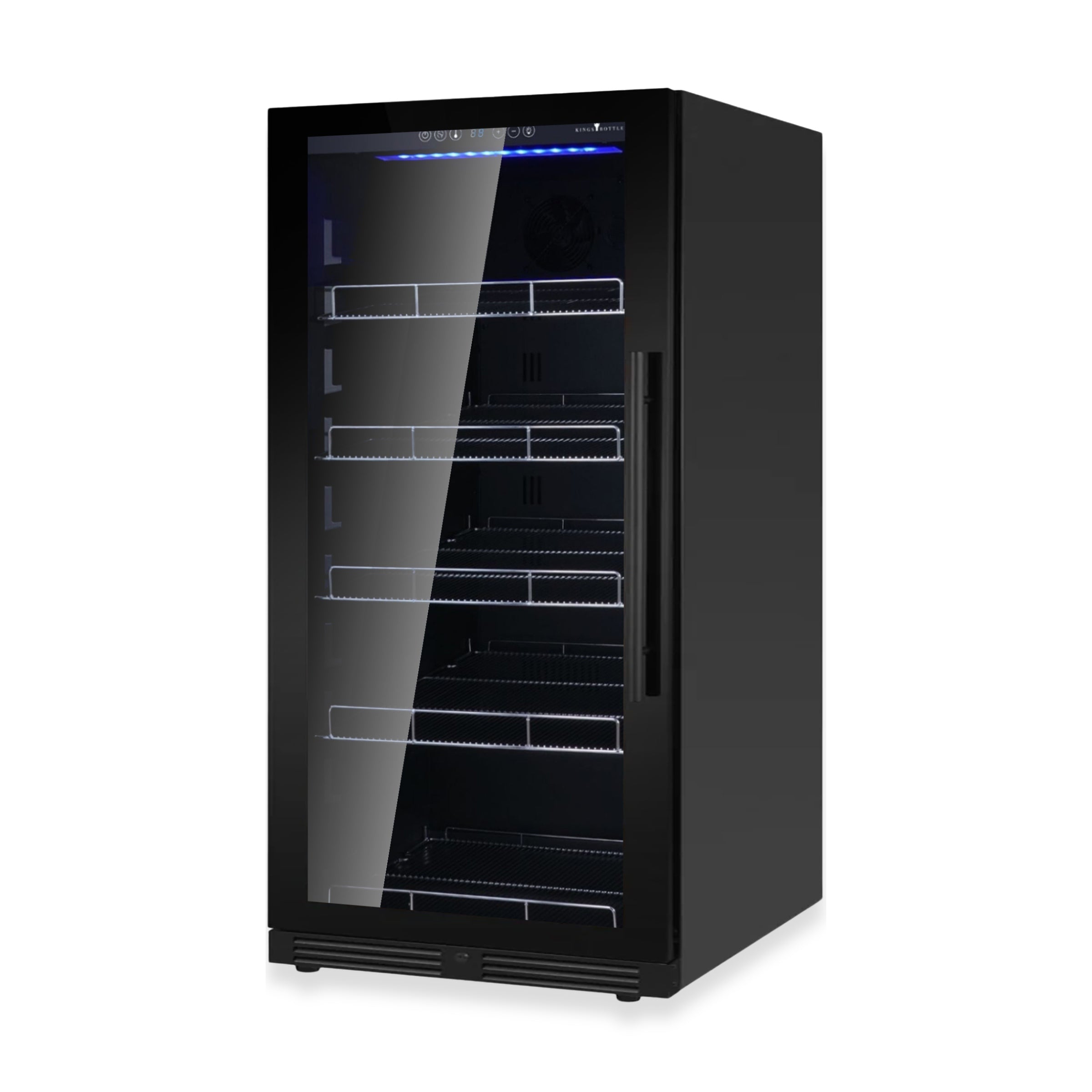 389 Cans Capacity Upright Beverage Refrigerator With Low-E Glass Door