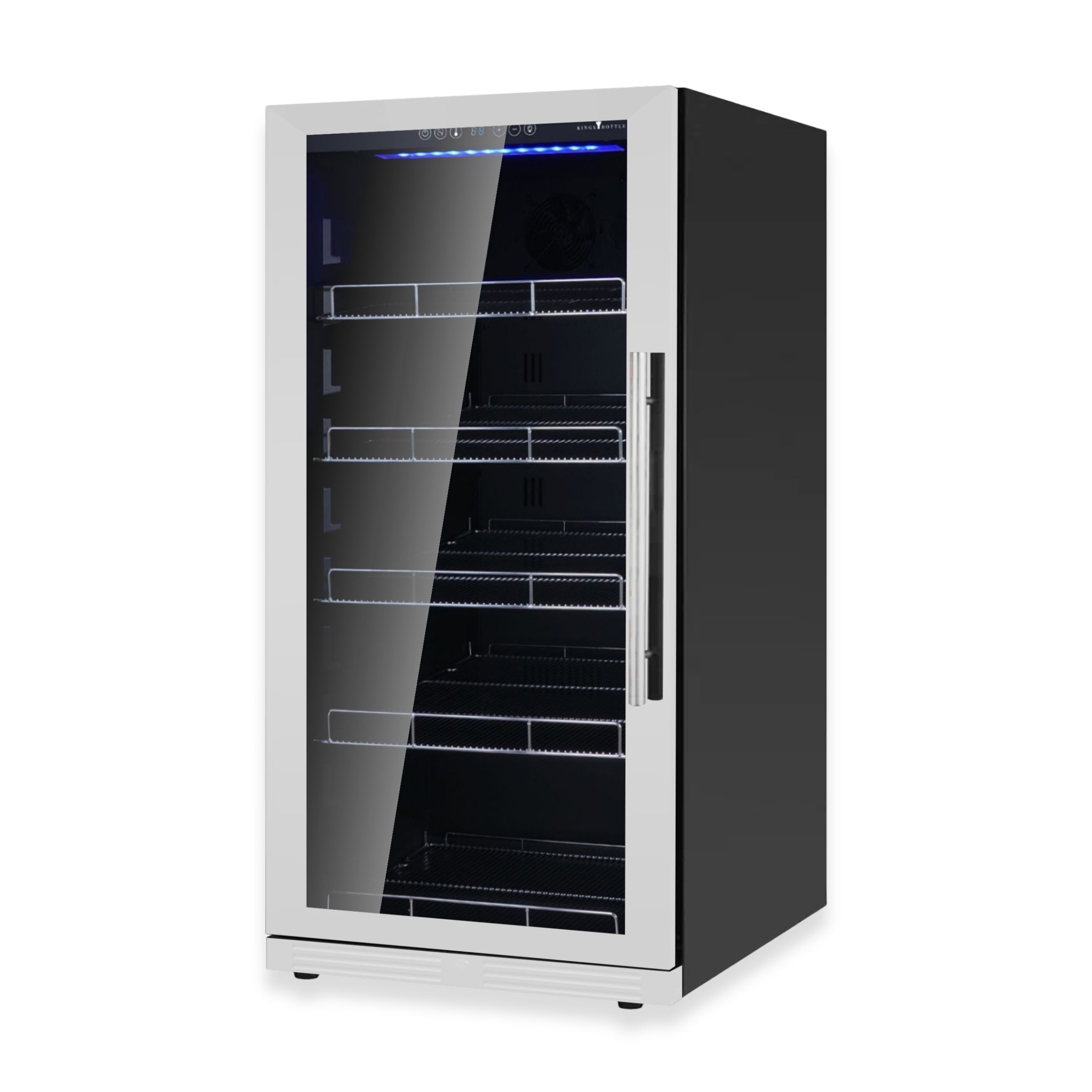 389 Cans Capacity Upright Beverage Refrigerator With Low-E Glass Door