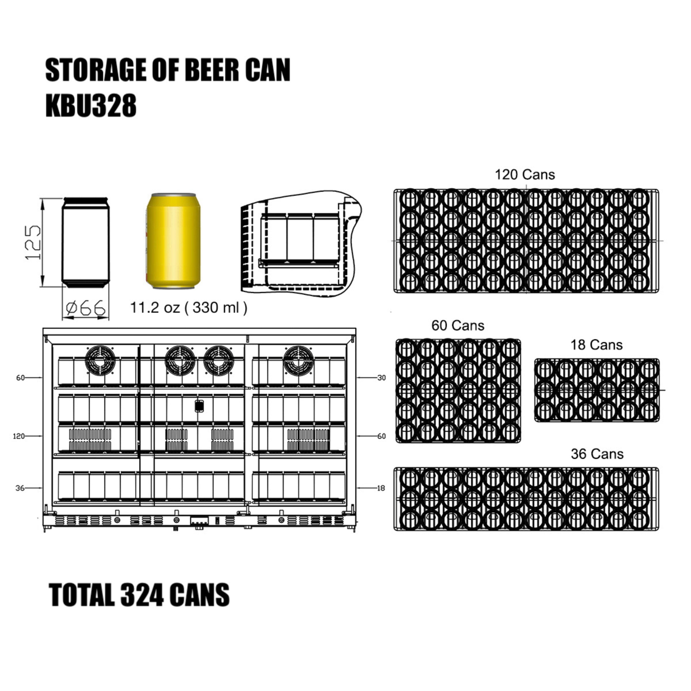 53-Inch Outdoor Beverage Refrigerator