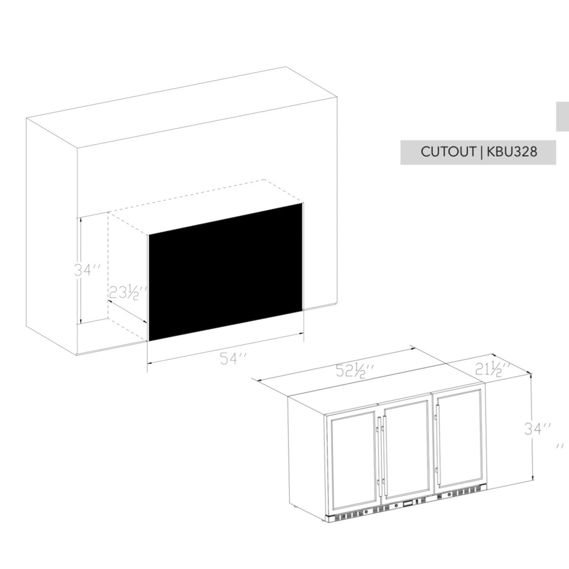 53-Inch Outdoor Beverage Refrigerator