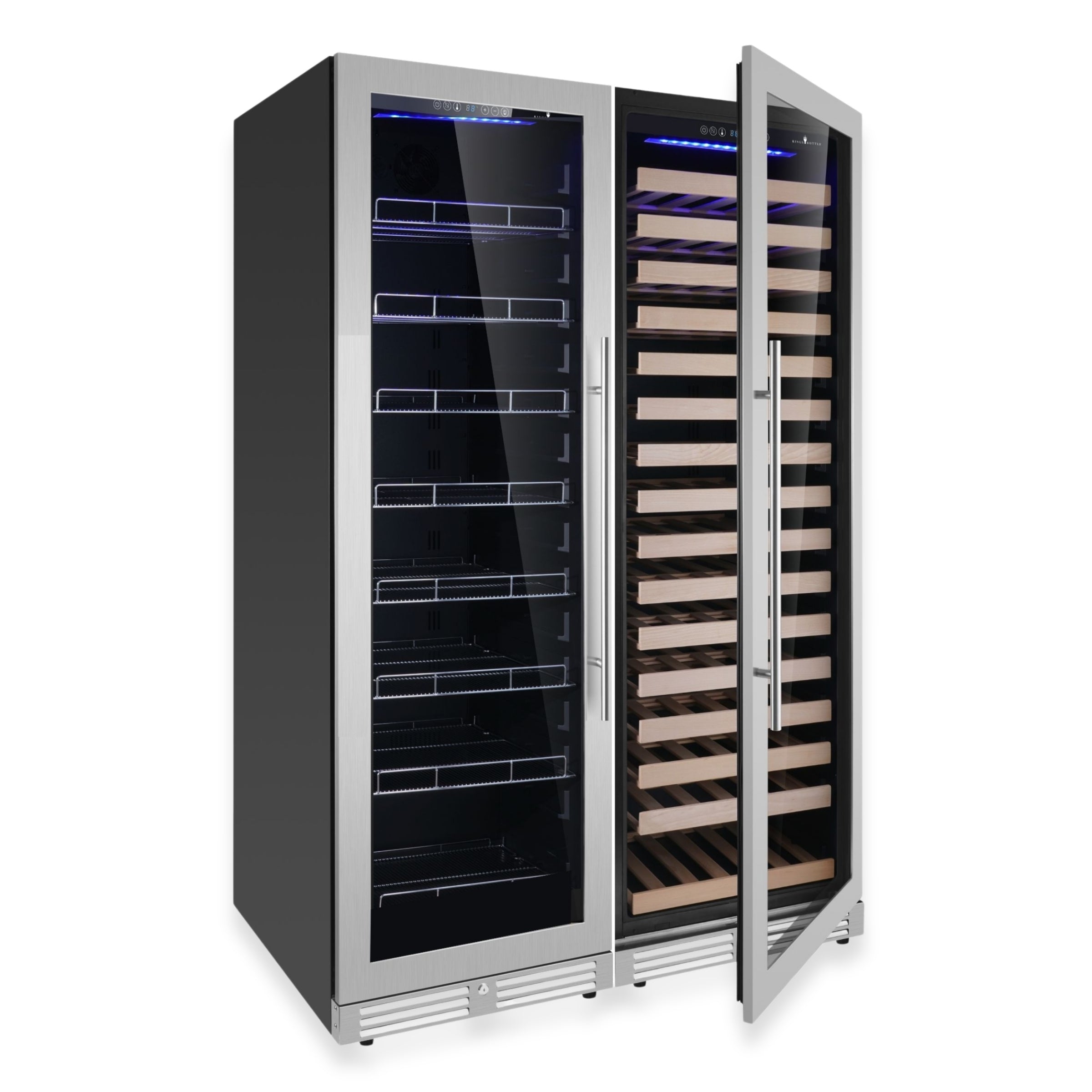 Ultimate Wine & Beverage Upright Refrigerator Combo with Low-E Glass Door