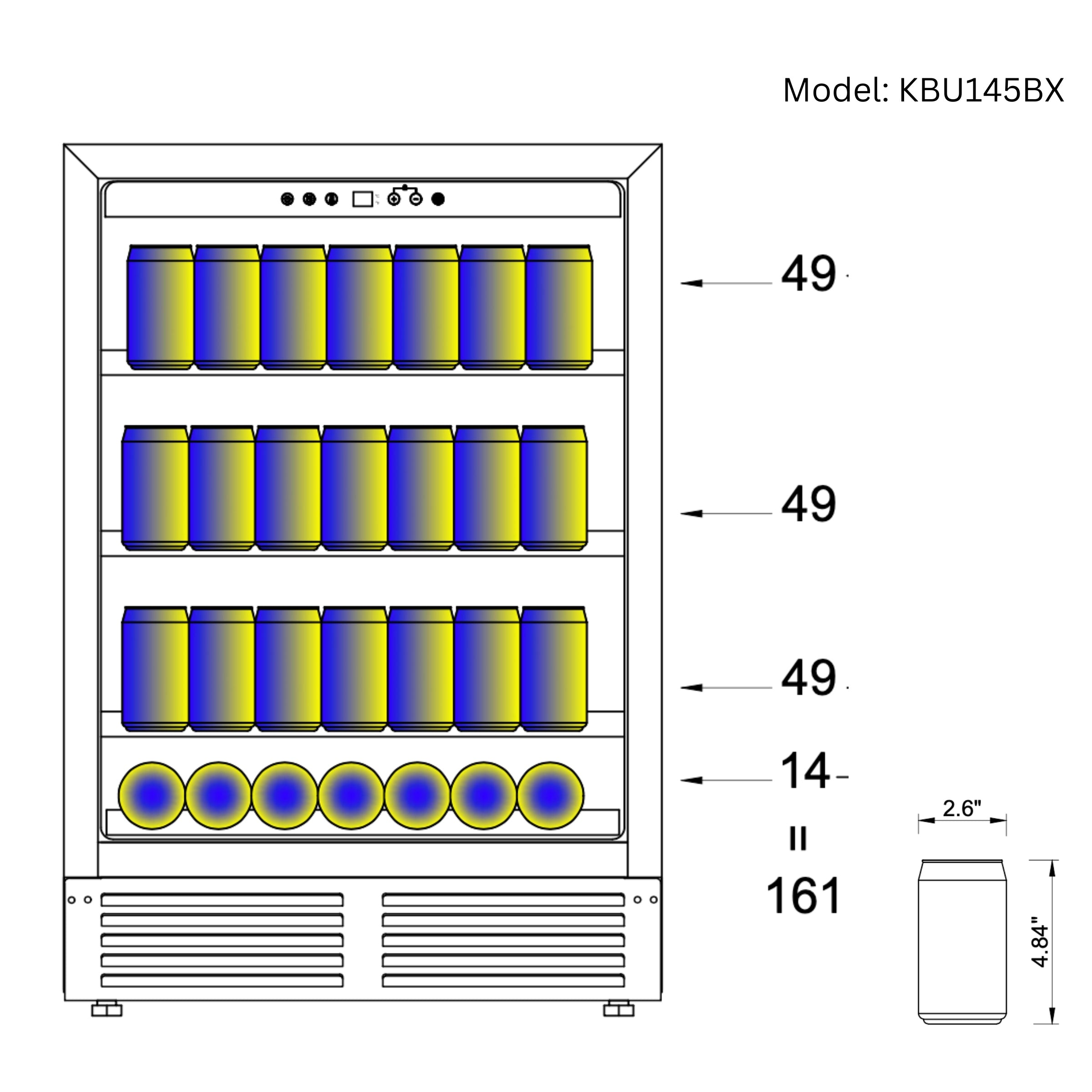 24-Inch Beverage Refrigerator