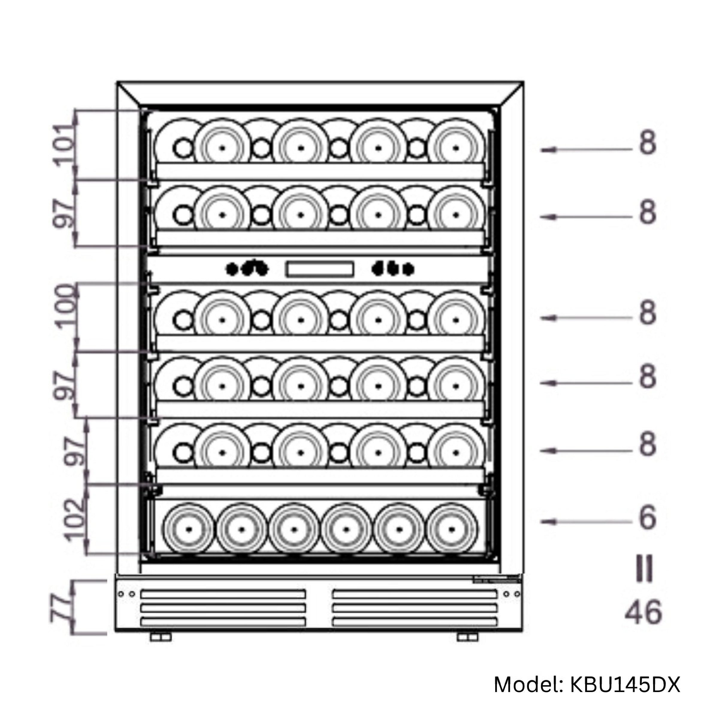 48-Inch Triple-Zone Wine & Beverage Center