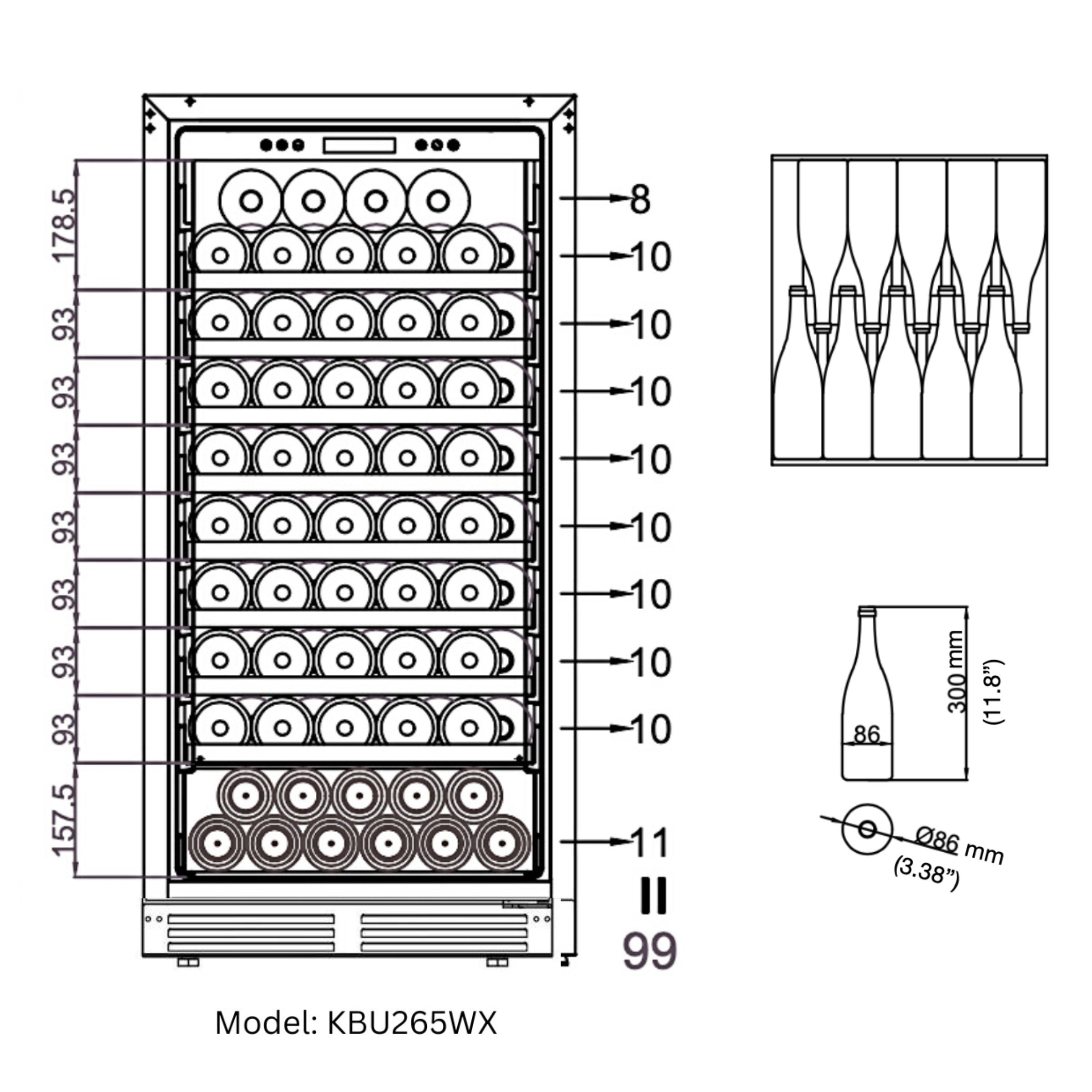 47-Inch Upright Dual-Zone Wine & Beverage Center