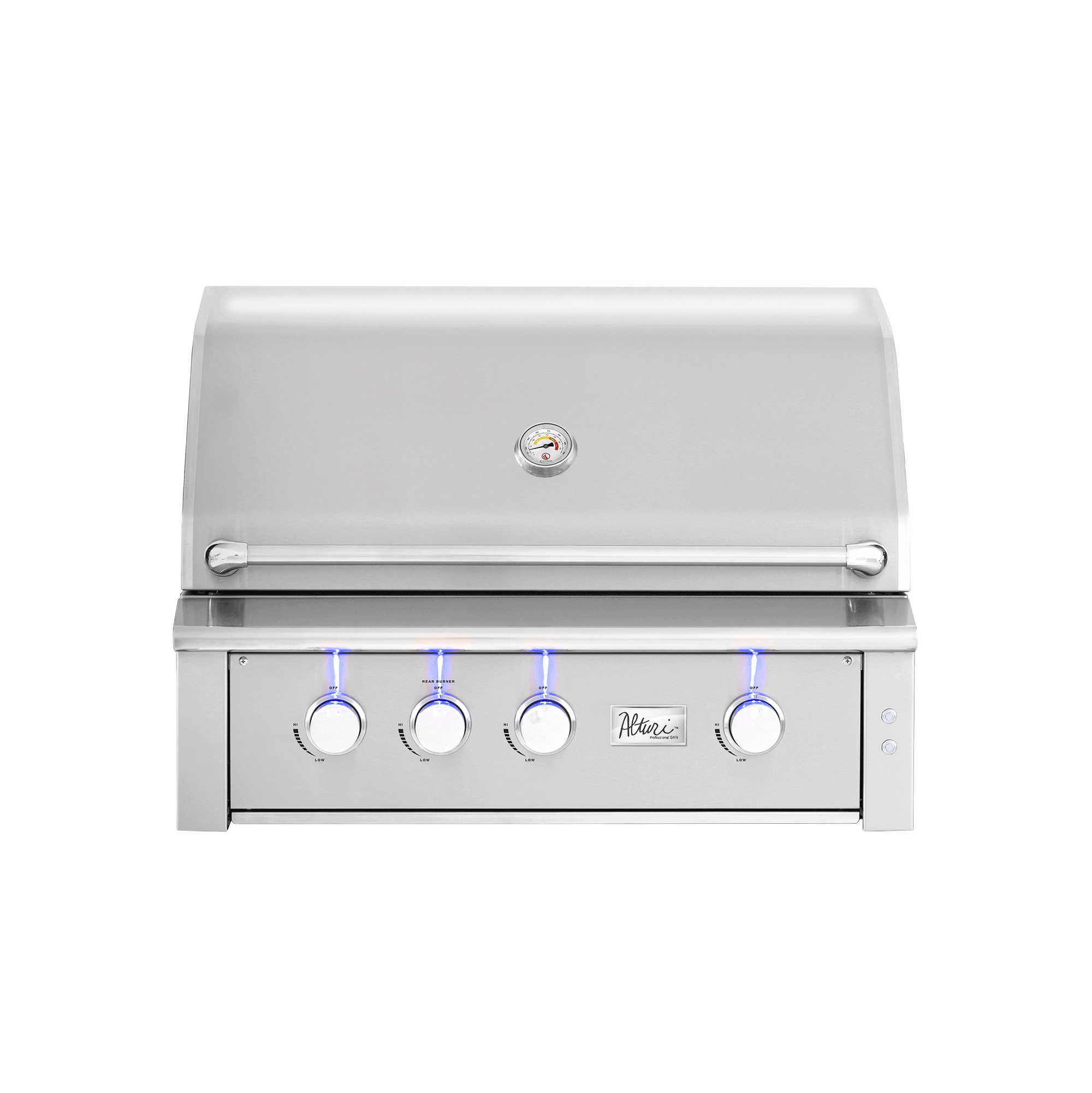 Alturi 36" Built-In Grill, closed hood, front view