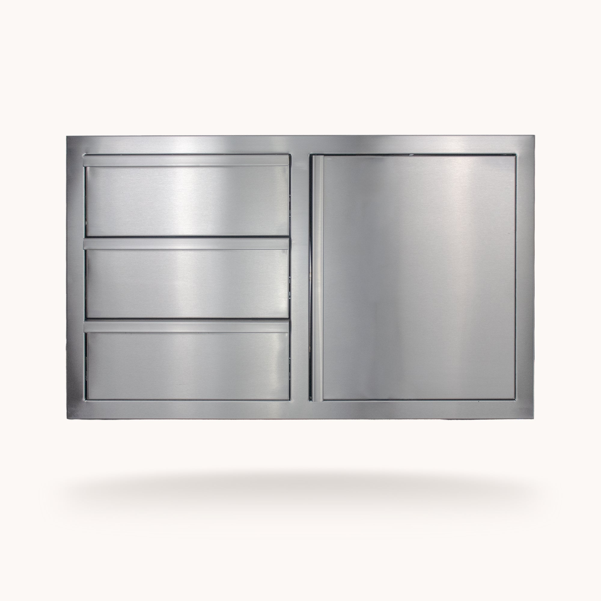 36" Deluxe 3-Drawer with Single Access Door Combo, front view