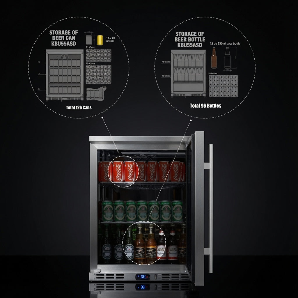 24-Inch Beverage Refrigerator