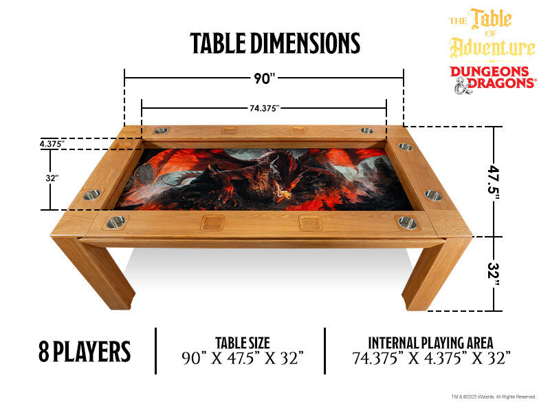 Table of Adventure Official D&D Game Table