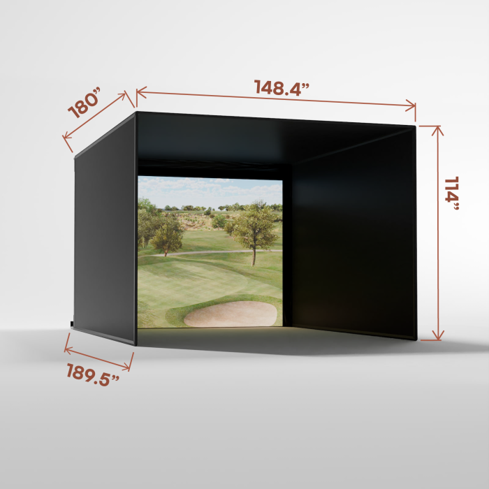 Pro Golf Simulator Enclosure Kit with Impact Screen