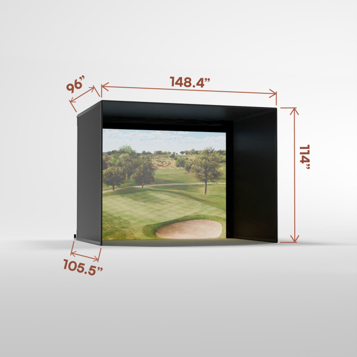 Pro Golf Simulator Enclosure Kit with Impact Screen