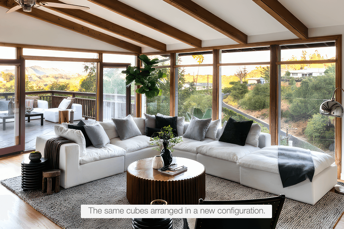 Soulfa 6-Cube Sectional or Iconic Movie Pit