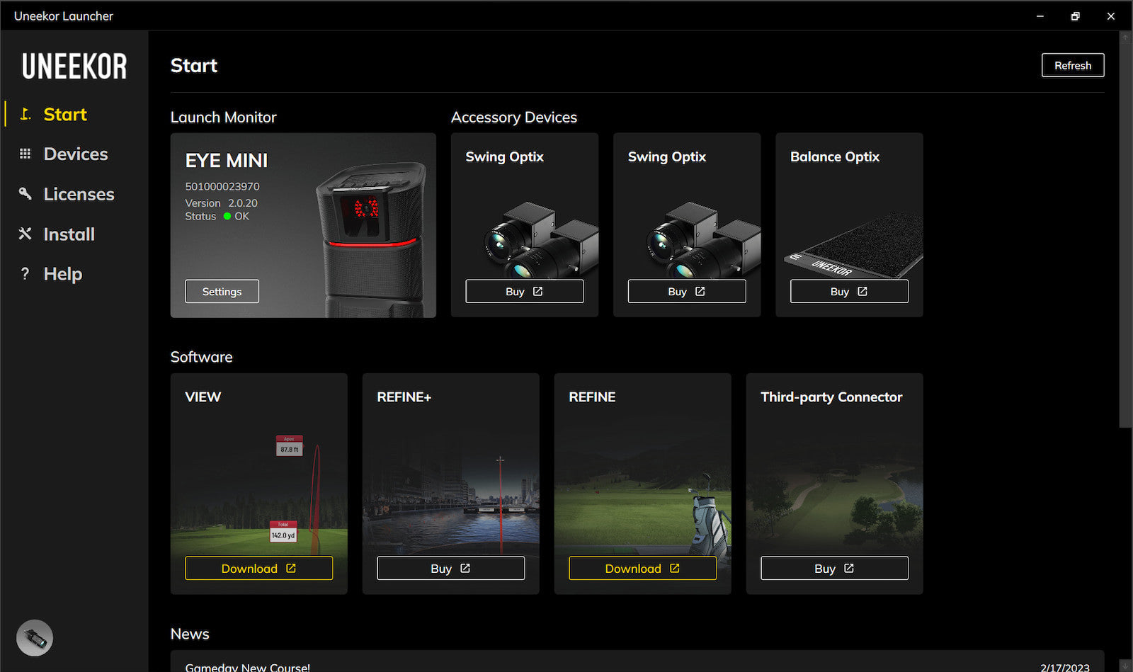 Uneekor EYE MINI LITE Golf Launch Monitor