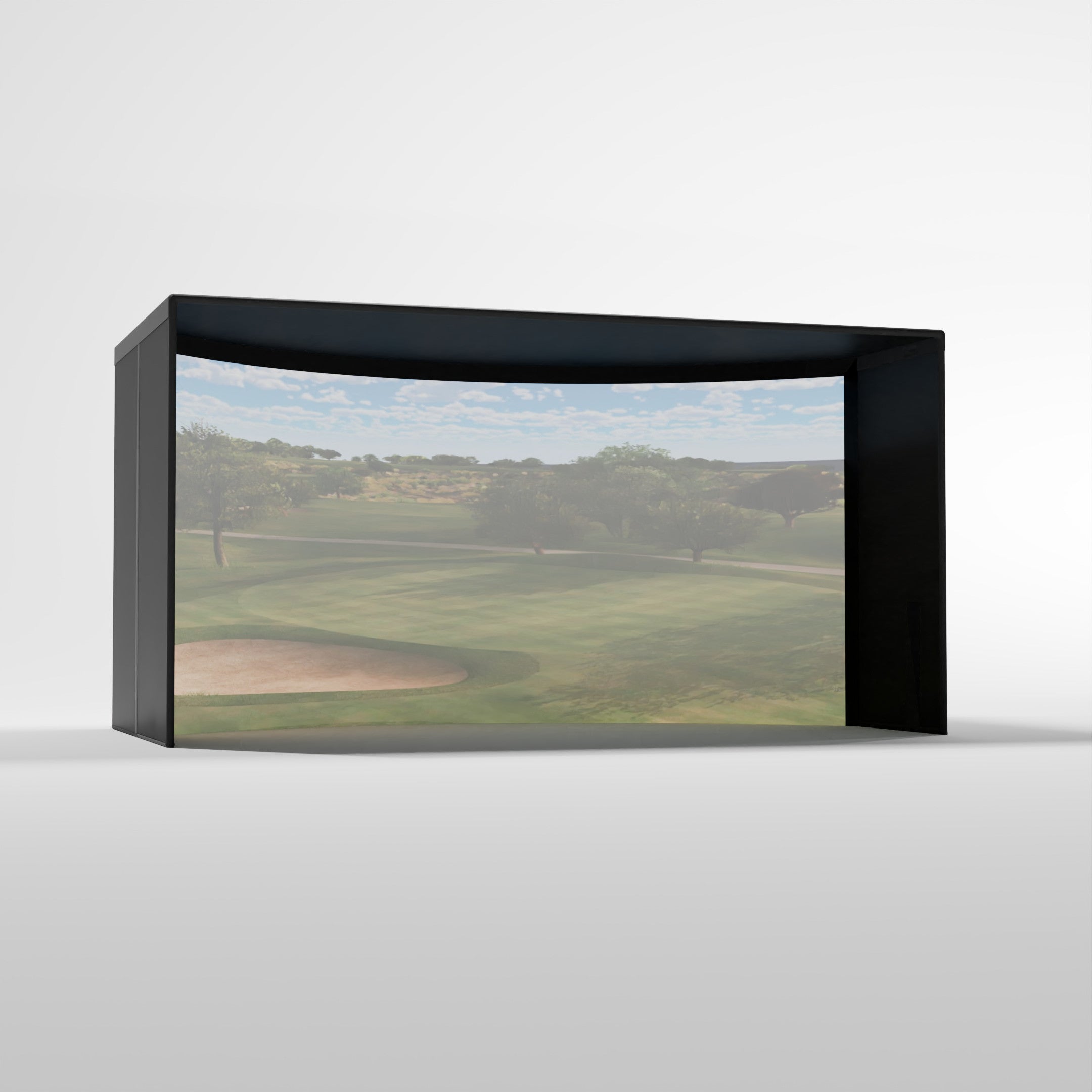 Curved Golf Simulator Enclosure Kit with Impact Screen
