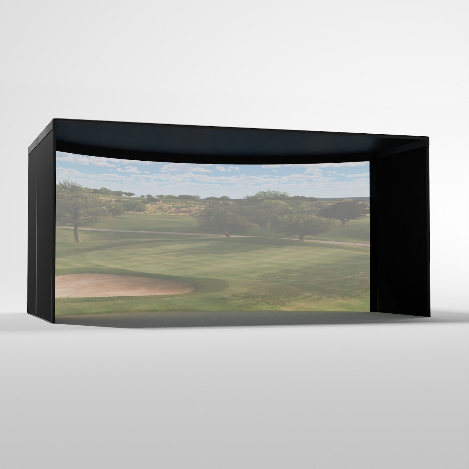 Curved Golf Simulator Enclosure Kit with Impact Screen