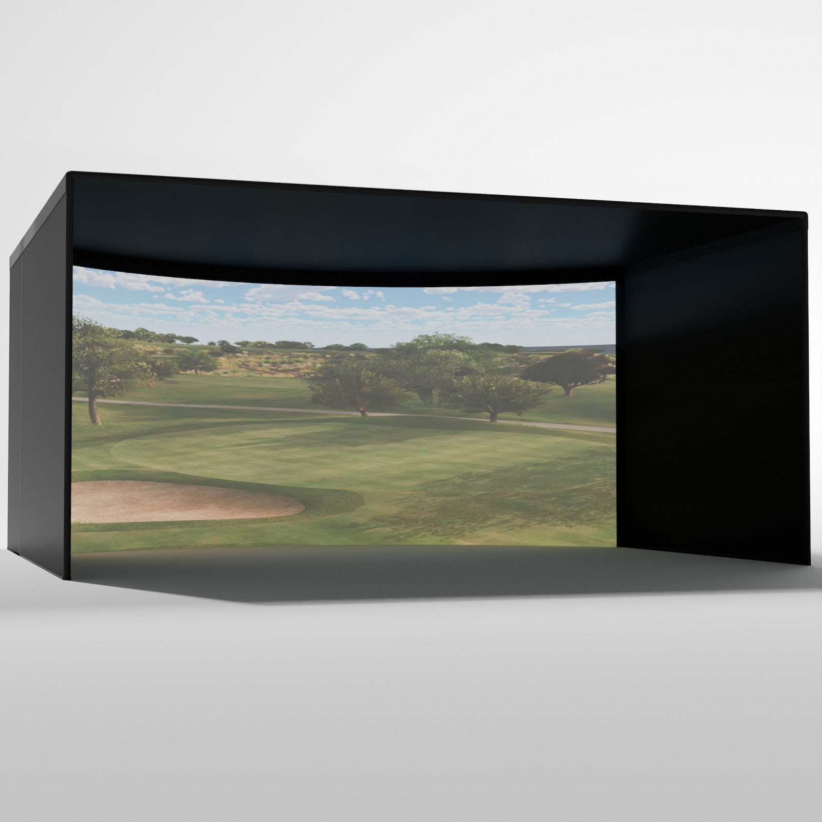 Curved Golf Simulator Enclosure Kit with Impact Screen