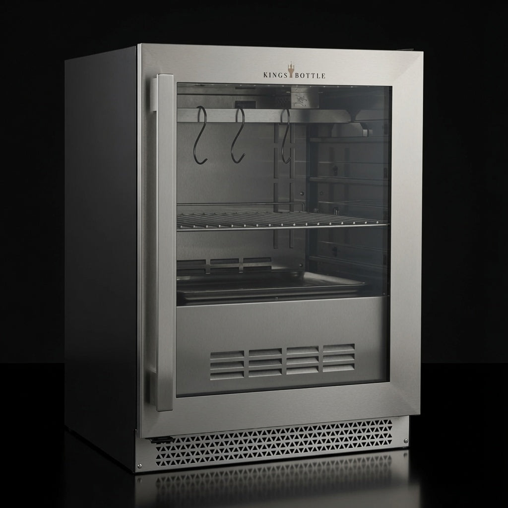 24″ Glass‑Door Meat Aging Fridge (Compact)