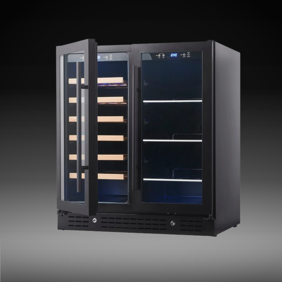 30-inch Combination Beer and Wine Cooler with Low-E Glass Door
