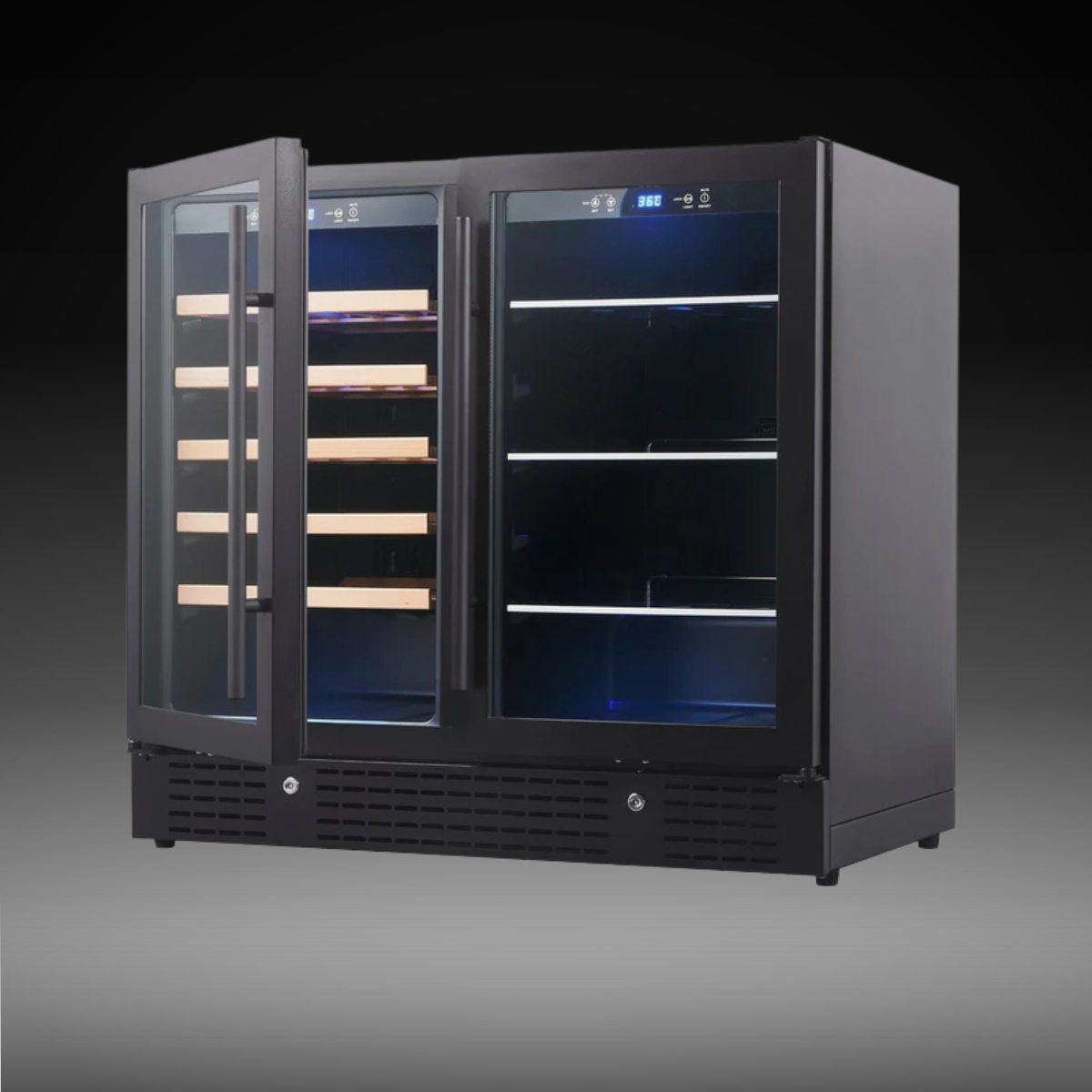 36-inch Beer and Wine Cooler Combination with Low-E Glass Door