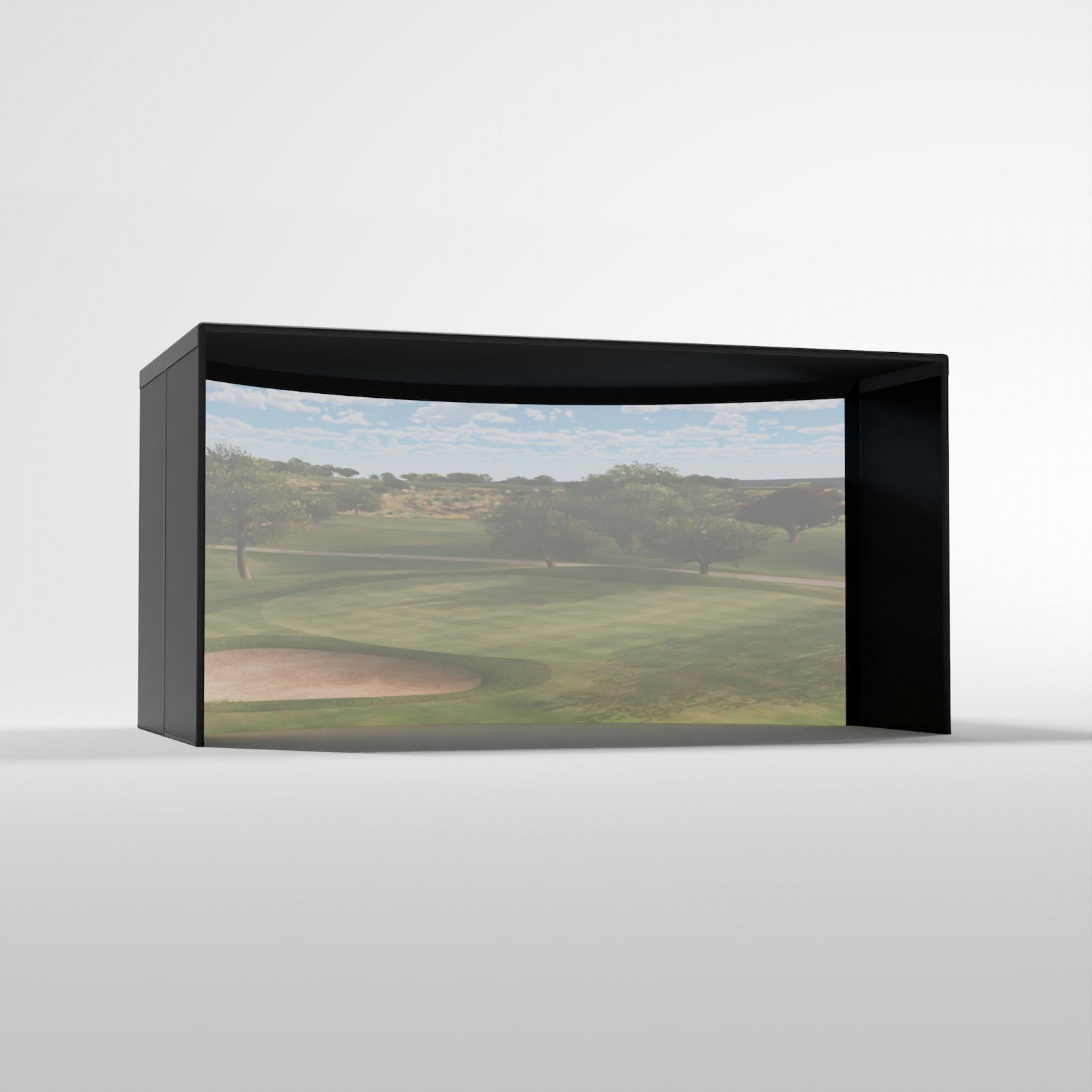 Curved Golf Simulator Enclosure Kit with Impact Screen