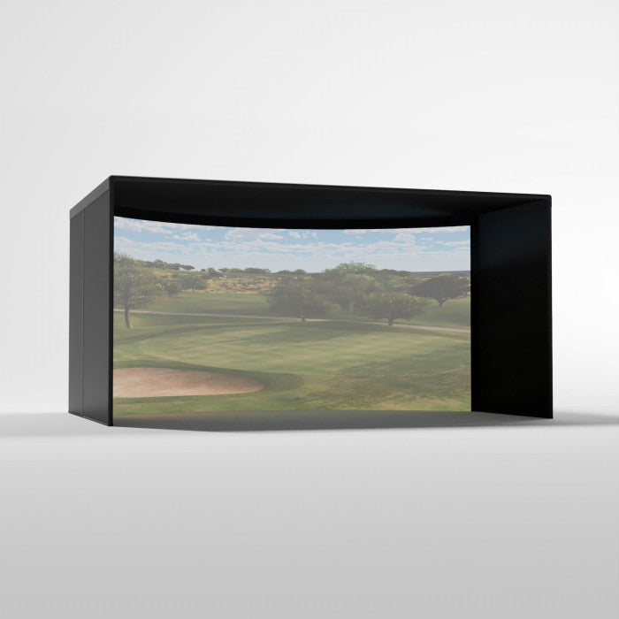 Curved Golf Simulator Enclosure Kit with Impact Screen