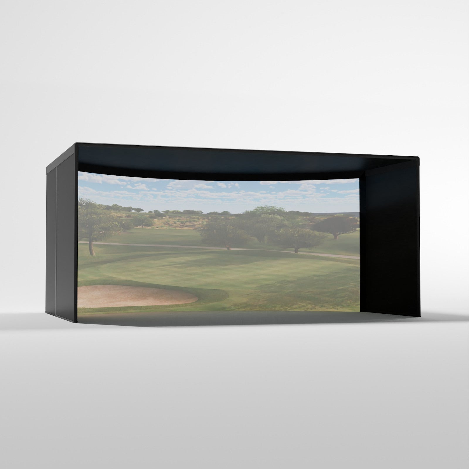 Curved Golf Simulator Enclosure Kit with Impact Screen