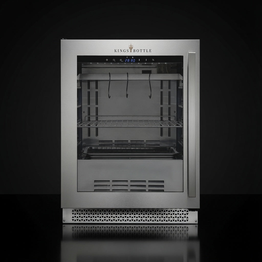 24″ Glass‑Door Meat Aging Fridge (Compact)