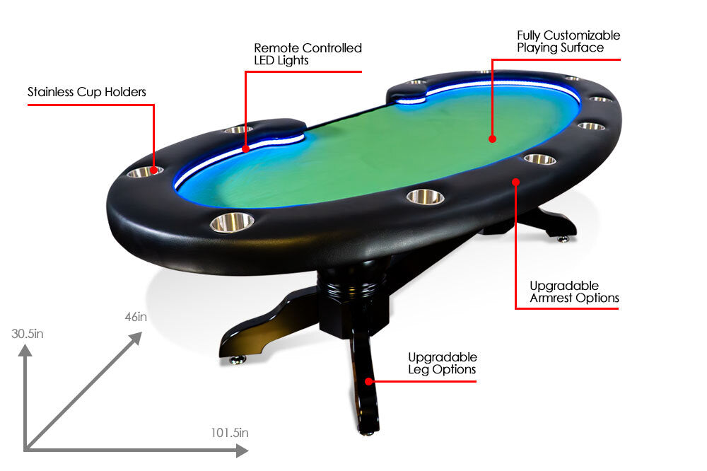 Lumen HD Lighted Poker Table