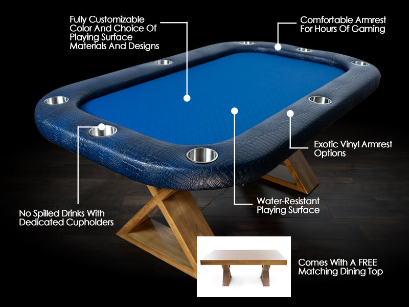 Helmsley Poker & Dining Game Table