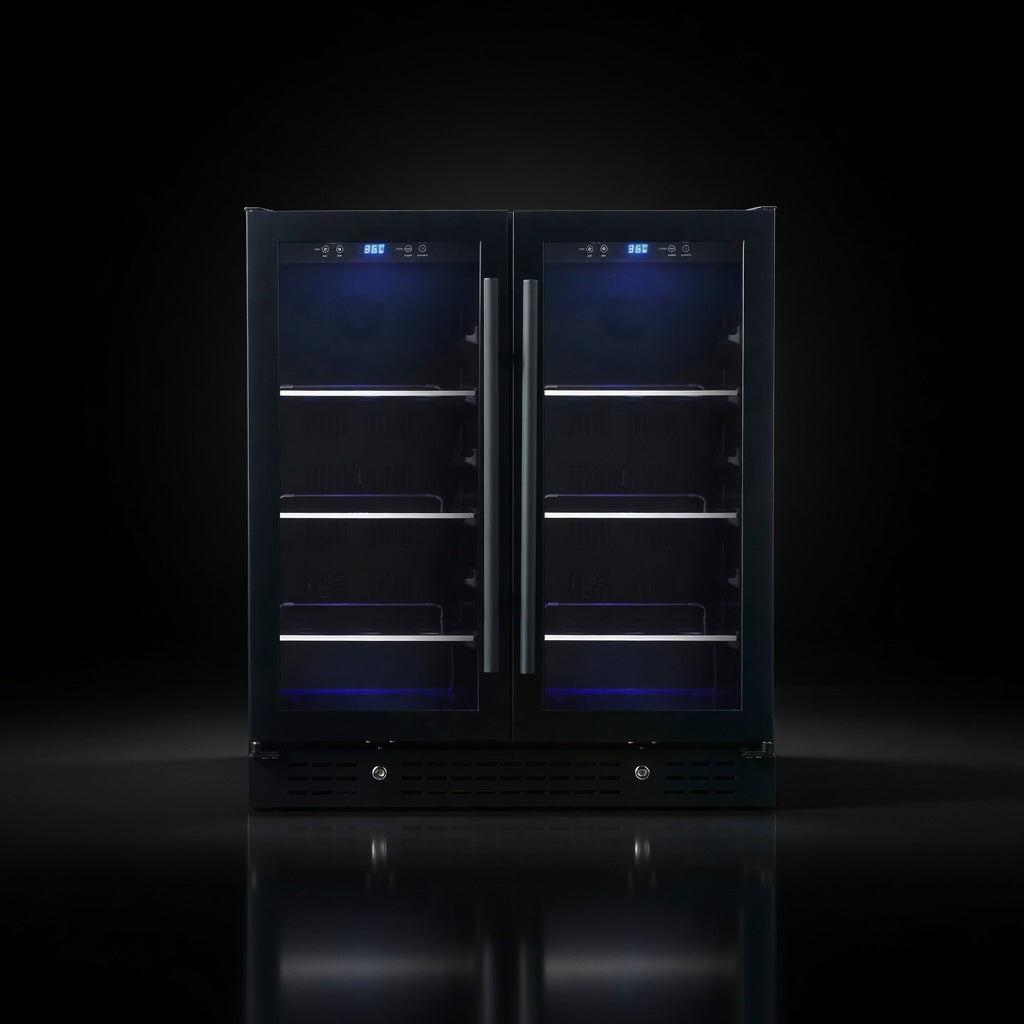 30-inch Wide Undercounter Beverage Fridge with Low-E Glass Door