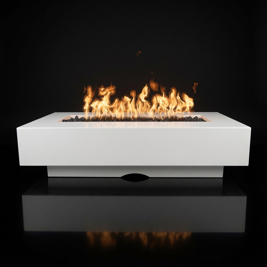 Del Mar Fire Pit – 96" | Handcrafted GFRC Concrete | The Outdoor Plus