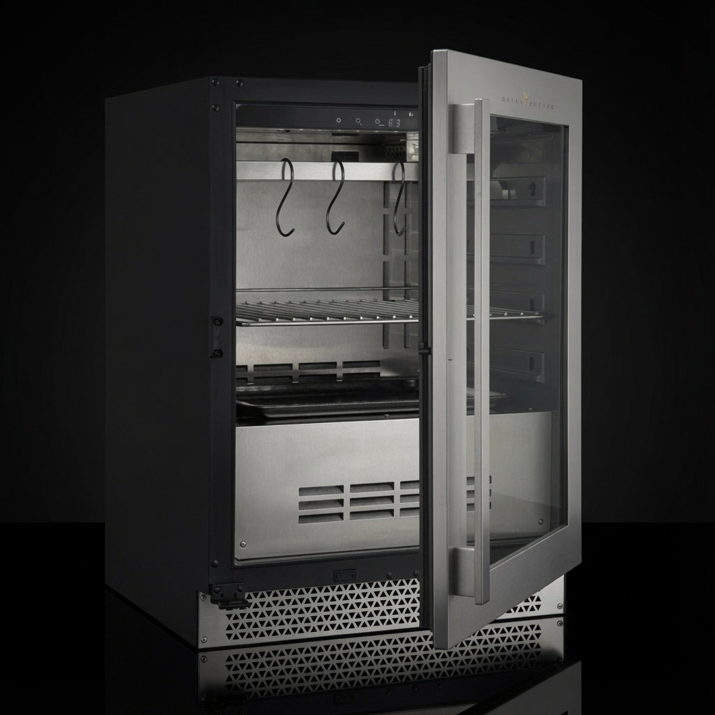 24″ Glass‑Door Meat Aging Fridge (Compact)