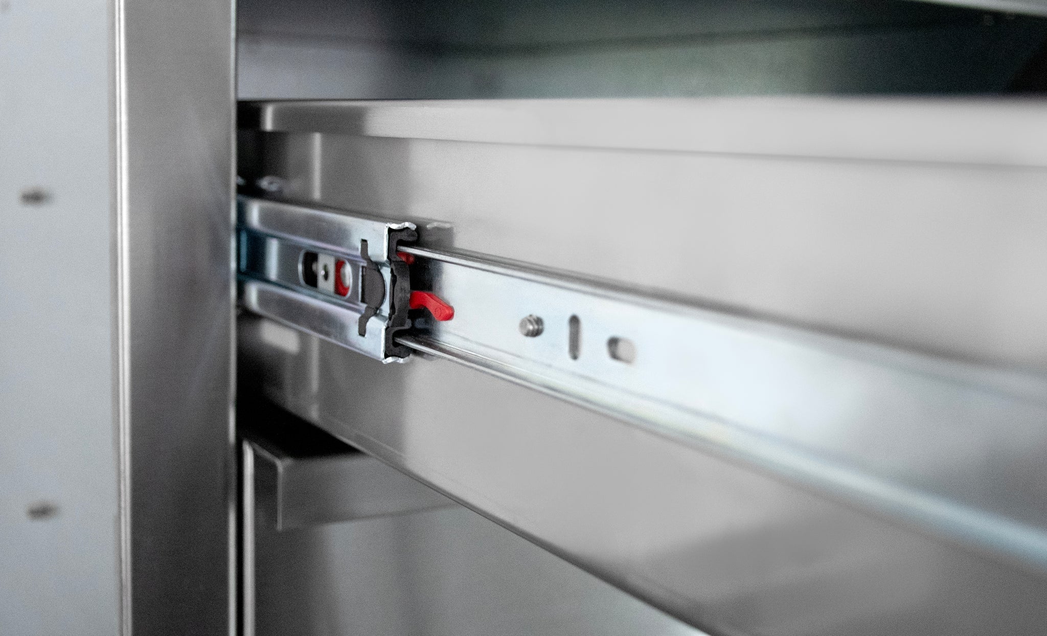 AMG Deluxe drawer storage, open drawer interior detail