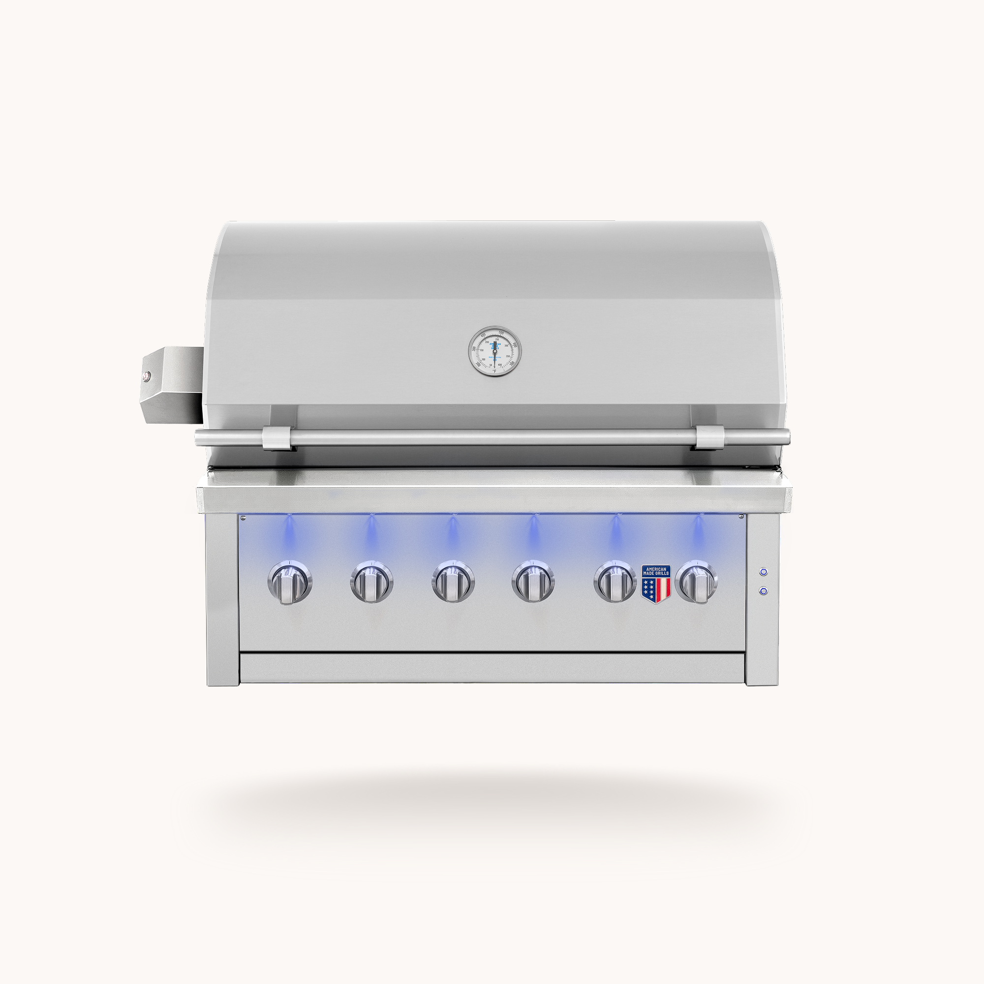 Ovation 42" Hybrid Grill, closed hood, front view