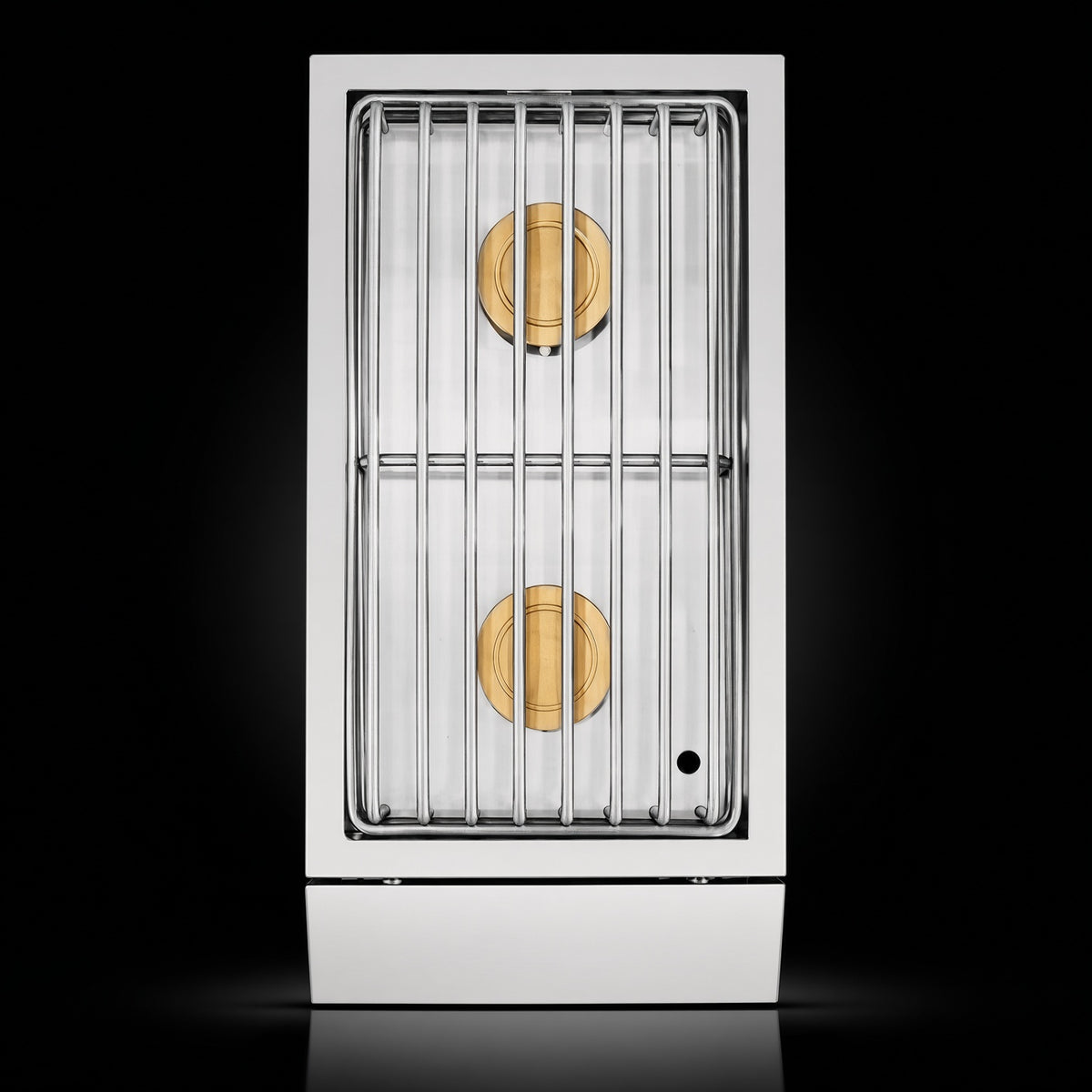 Estate Double Side Burner, close-up of dual burner and grate construction