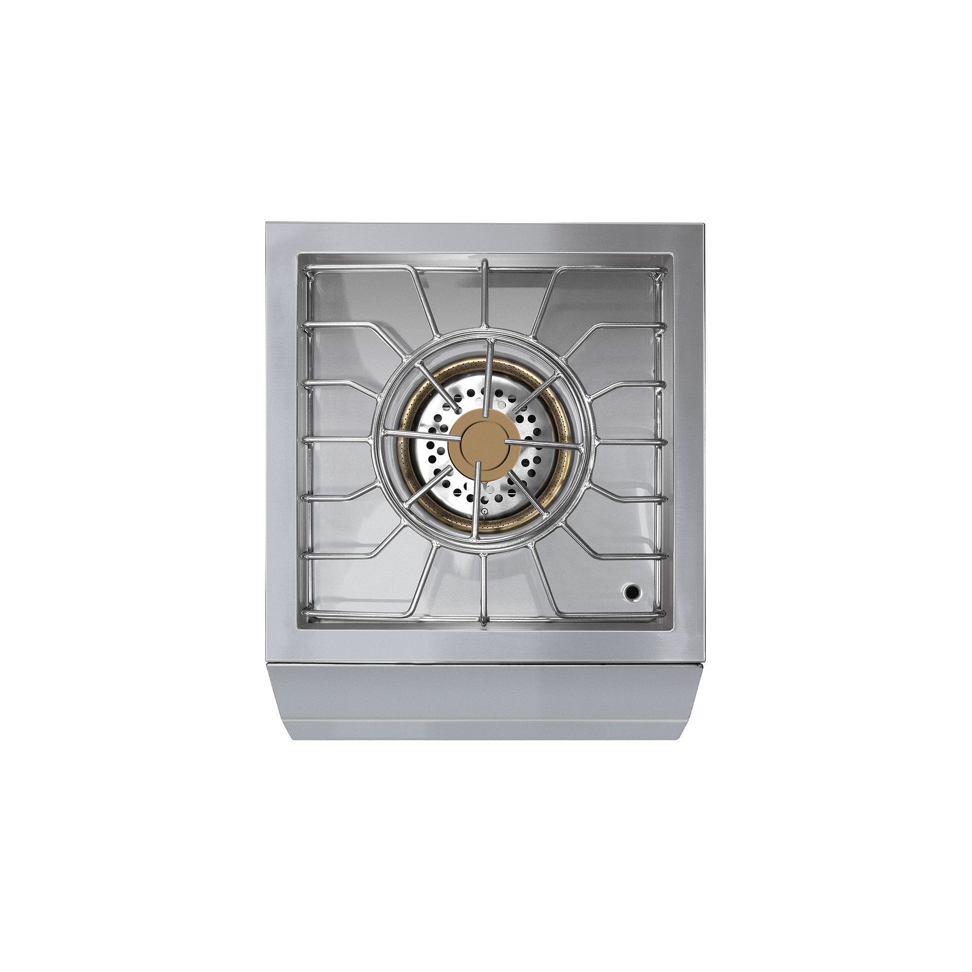 Estate Power Burner, top-down overview of dual-ring burner and grate
