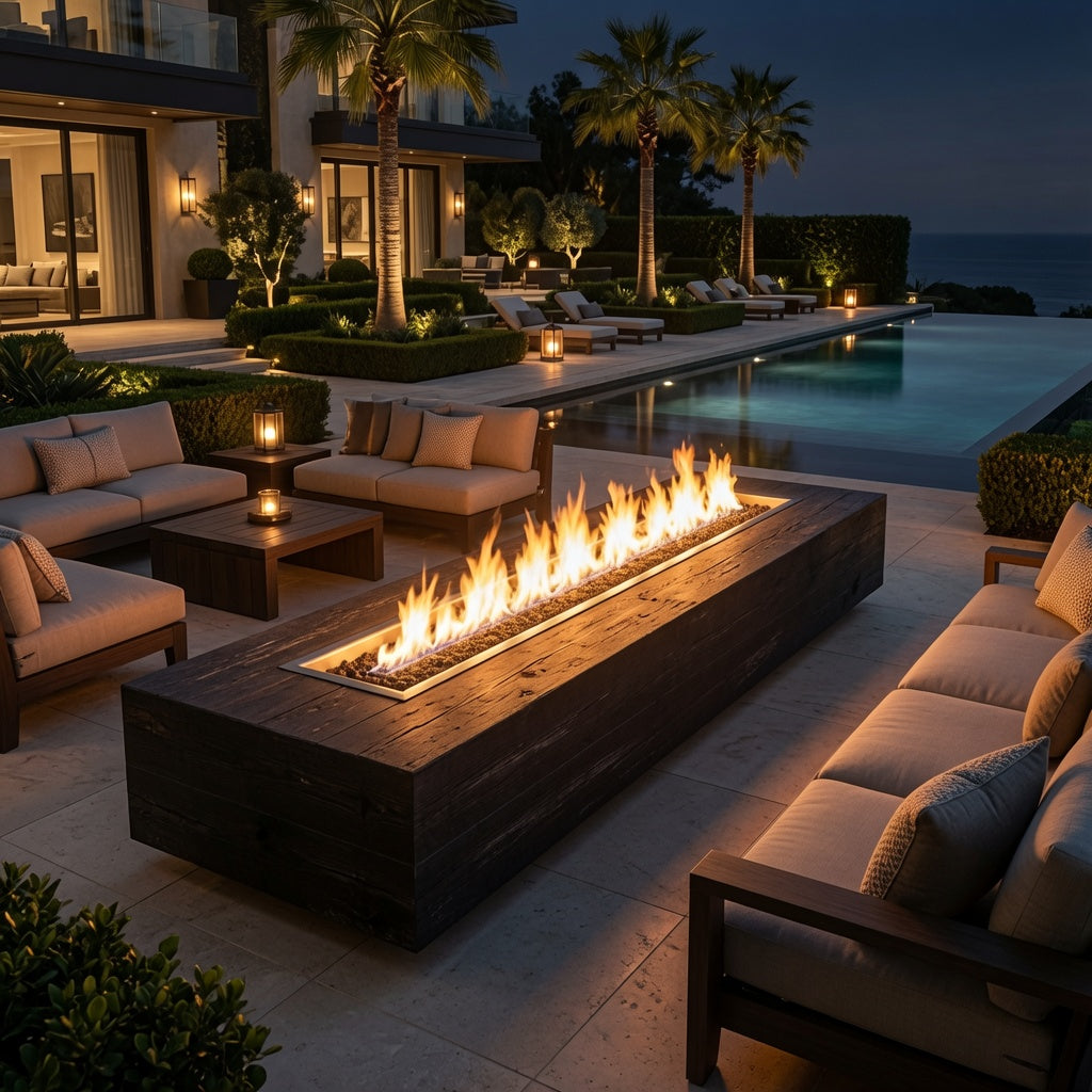 Coronado Fire Pit 120 inch Wood Grain