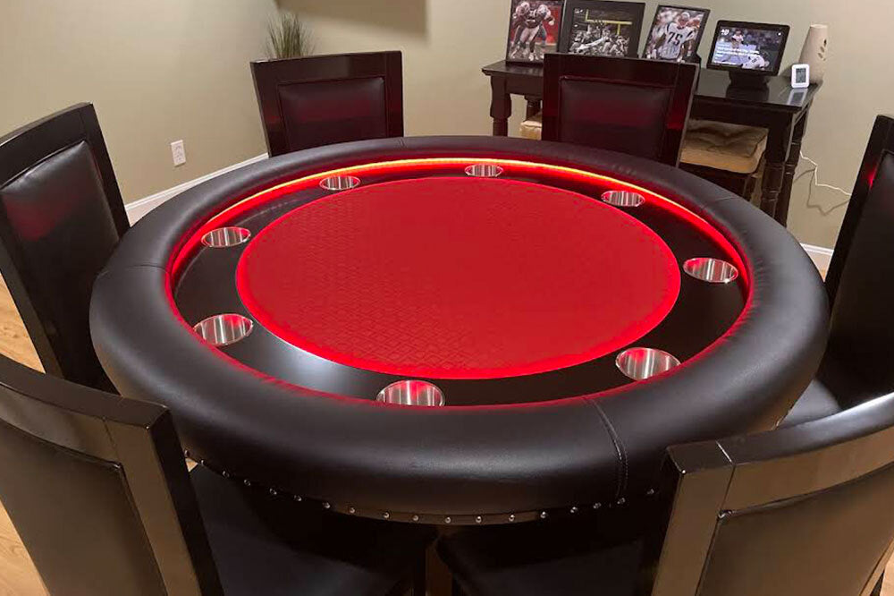Ginza LED Poker Table – Black