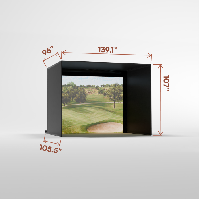 Pro Golf Simulator Enclosure Kit with Impact Screen