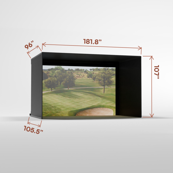Pro Golf Simulator Enclosure Kit with Impact Screen