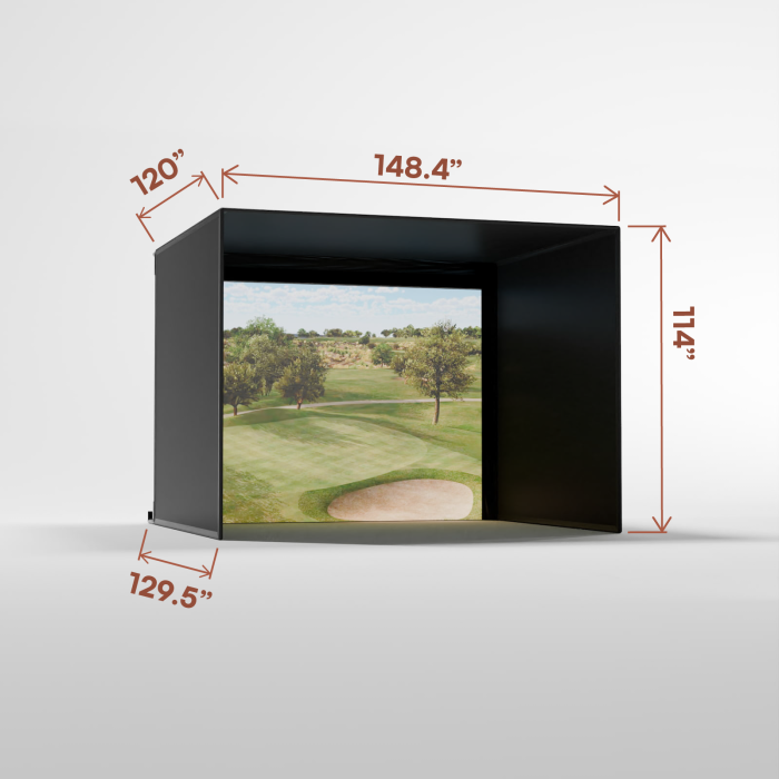 Pro Golf Simulator Enclosure Kit with Impact Screen