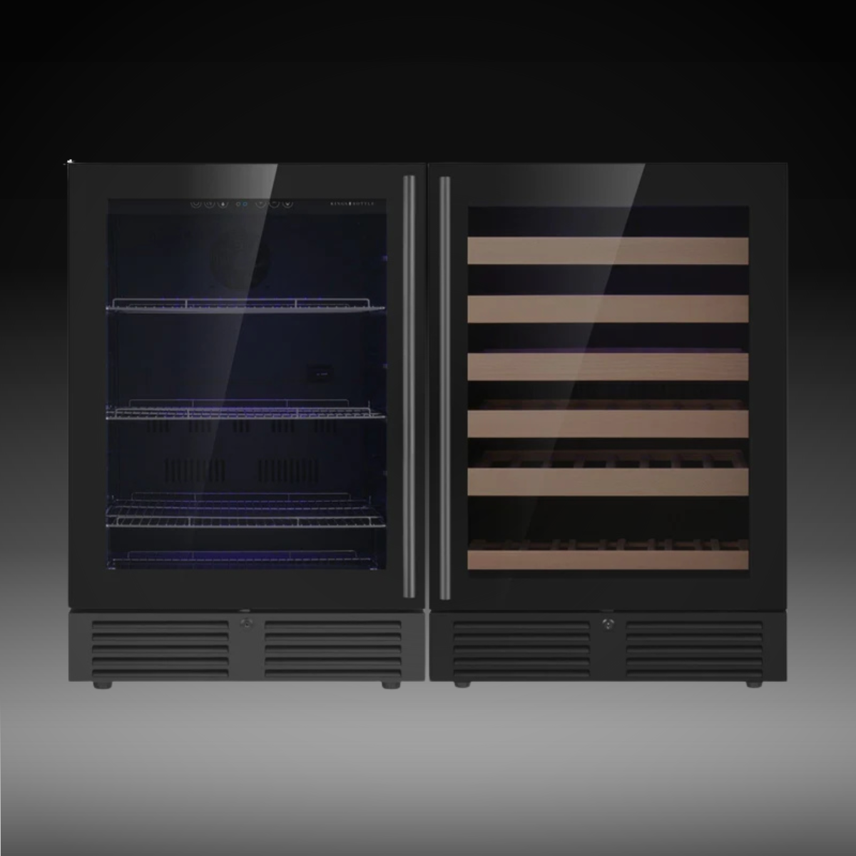 Ultimate Under-Bench Wine & Beverage Refrigerator Combo with Low-E Glass Door